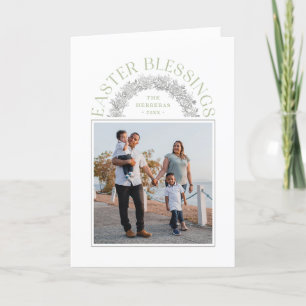 Páscoa Bênçãos Cartão com fotos do arco da coroa -