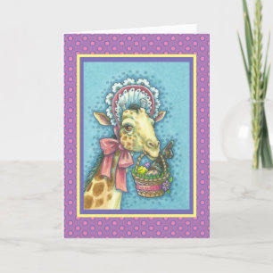PÁSCOA BONNET GIRAFFE, CARTÕES DE NATAL Card versa