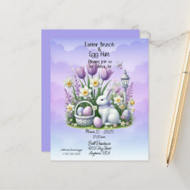 Páscoa Brunch e Ovo Caça Branco e Roxo