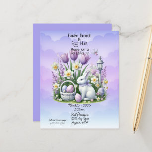 Páscoa Brunch e Ovo Caça Branco e Roxo