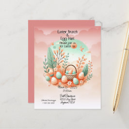 Páscoa Brunch e Ovo Caça Laranja Verde