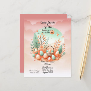 Páscoa Brunch e Ovo Caça Laranja Verde