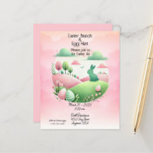 Páscoa Brunch e Ovo Caça Rosa e Verde