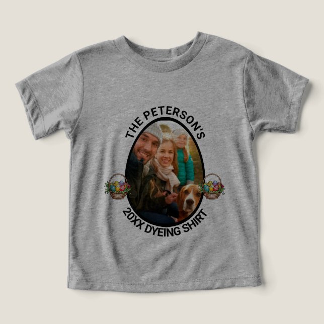 Páscoa | Camisa Personalizada De Tingimento De Fot (Design frontal)