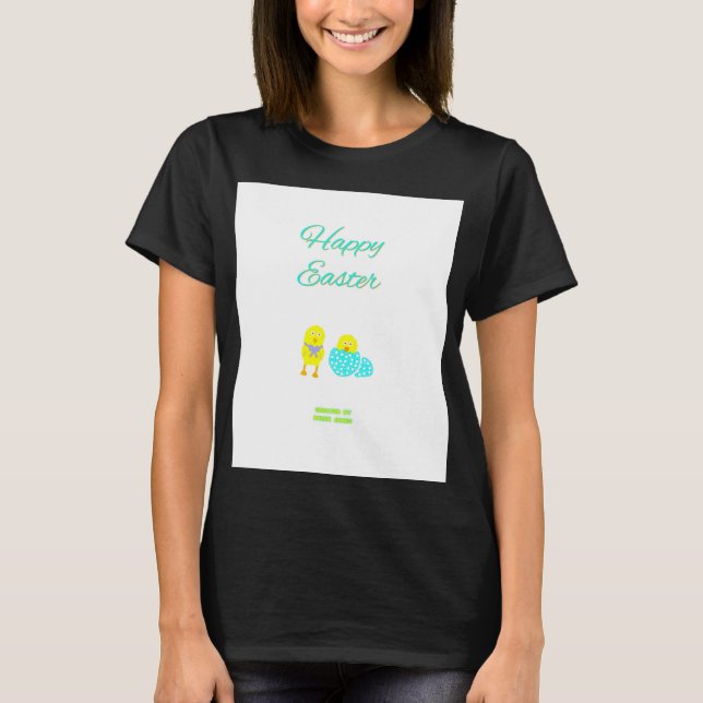 Páscoa Chapéus e Camisa Básica Negra, de uso femin (Frente)