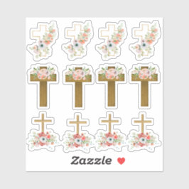 Páscoa cruza o adesivo do pacote de variedade