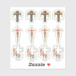 Páscoa cruza o adesivo do pacote de variedade