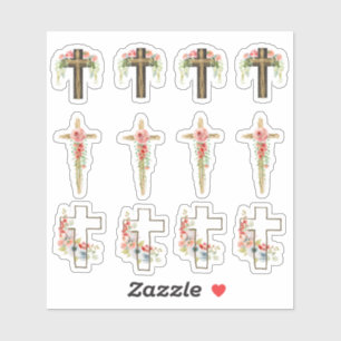 Páscoa cruza o adesivo do pacote de variedade