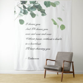 Páscoa-d-água da tapeçaria de castigo eucalipto