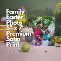 Páscoa da família Foto 5" x 7" Premium Satin Impre