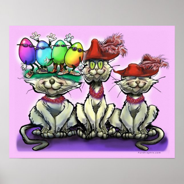 Páscoa de Gato de Poster (Frente)