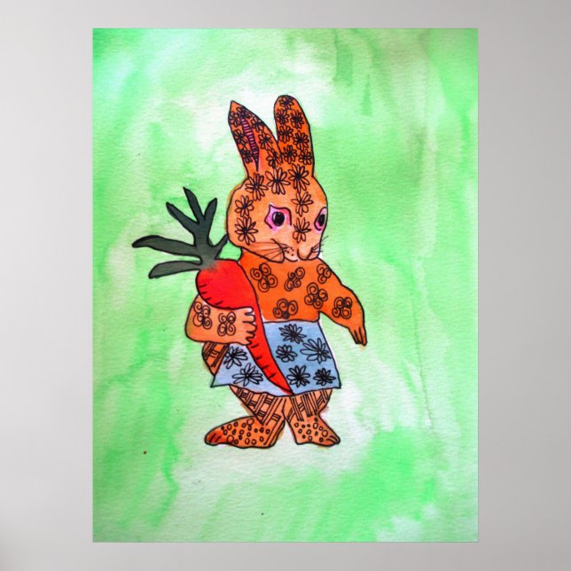 Páscoa de ilustração de posters bonitas (Frente)