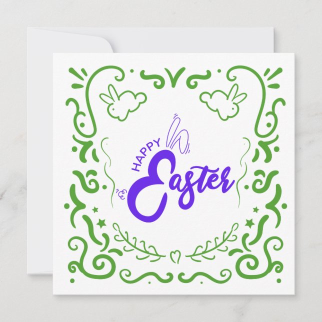 Páscoa deseja orelhas de coelho (Frente)