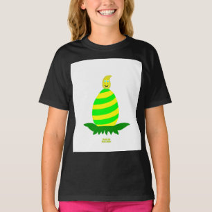 Páscoa Deseja Raparigas Camisa Básica Negra