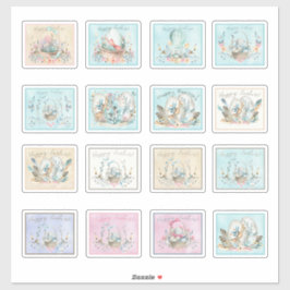 Páscoa Etiquetas Bolsas Cestos Flores