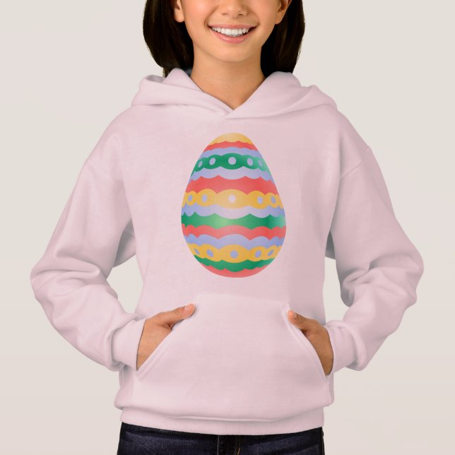 Páscoa Hoodie Girls Festivas Easter Hoodie (Frente)