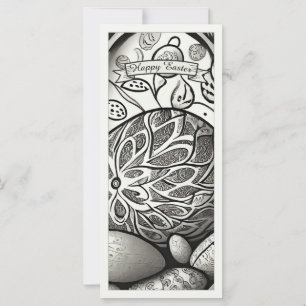 Páscoa motif b/w desenho animado com ovos de Pásco