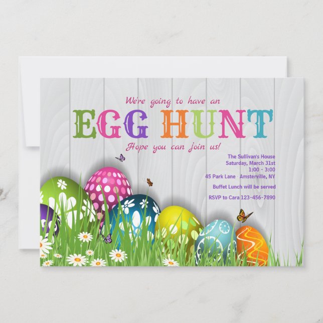 Páscoa no convite do jardim (Frente)
