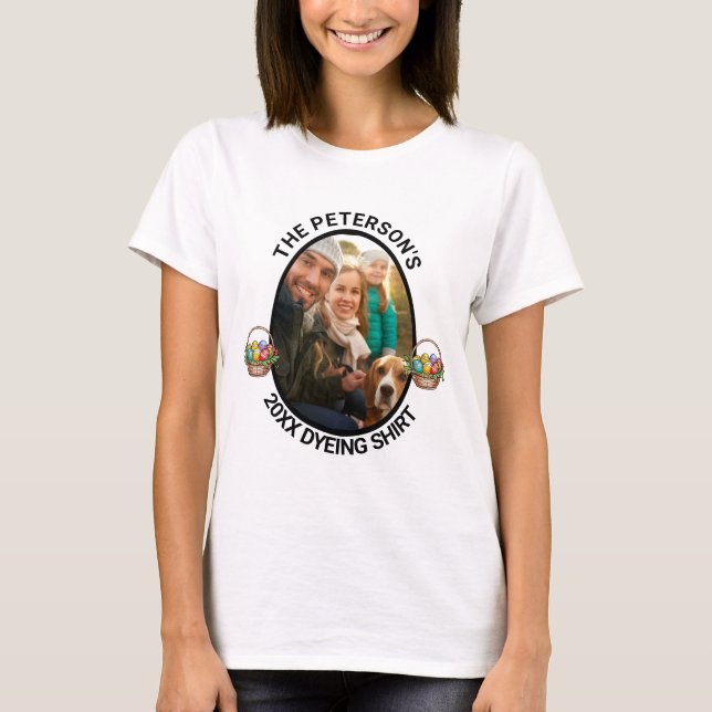 Páscoa Pun | Camisa de tingimento de foto personal (Frente)