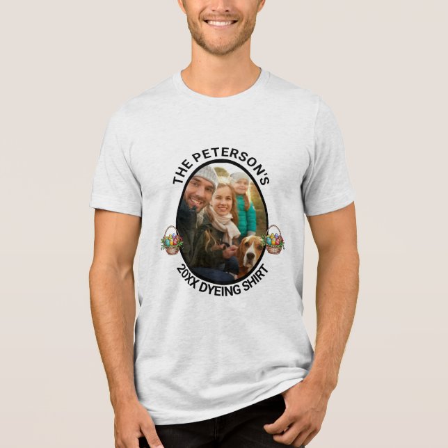 Páscoa Pun | Camisa de tingimento de foto personal (Frente)