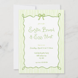 Páscoa Verde Whimsical Brunch Convite Para Caça De