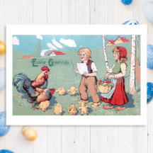 Páscoa Vintage Família Aves