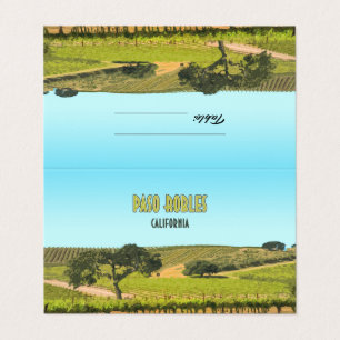 Paso Robles California Vineyards Mesa Retro Card