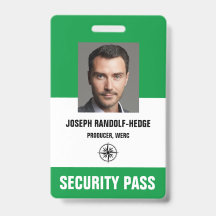 PASS DE SEGURANÇA - Crachá de identificação de fot