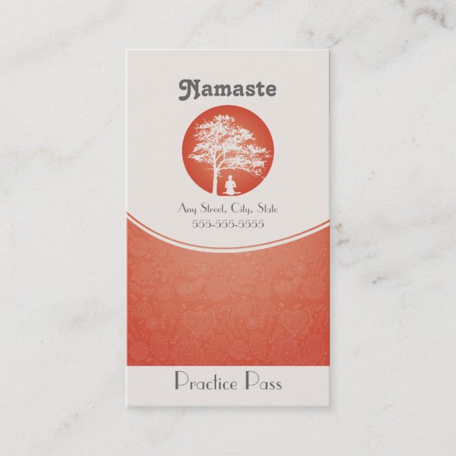 Passagem da classe do cartão de visita 10 da ioga (Frente)