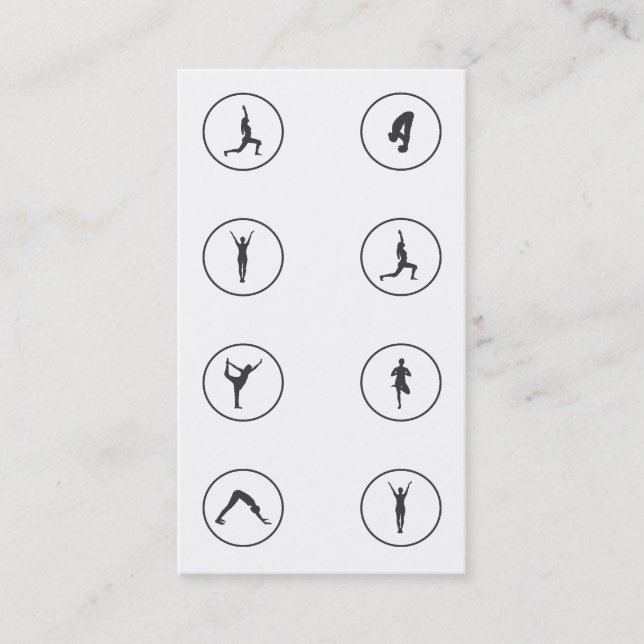 Passagem da classe do cartão de visita 8 da ioga (Frente)