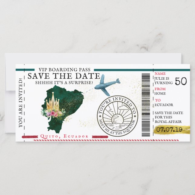 Passagem de Embarque | Aniversário de Destino Surp (Frente)