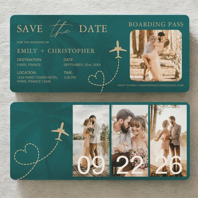 Passagem de Embarque Casamento Tropical Bilhete de (Criador carregado)