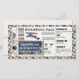 Passagem de Embarque de Avião Vintage