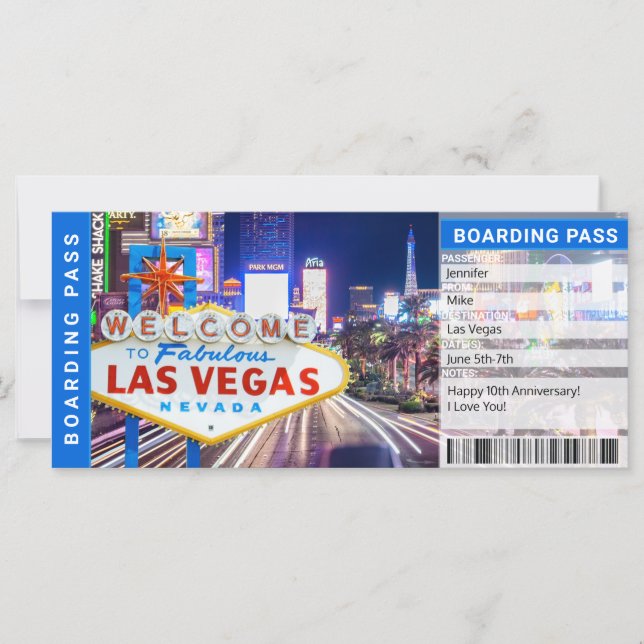 Passagem de embarque de presente de viagem surpres (Frente)