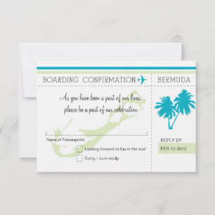 Passagem de embarque de RSVP a BERMUDA