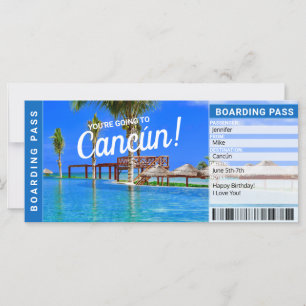 Passagem de Embarque para Viagem Surpresa em Cancú