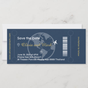 Passagem de Embarque Salve o Dia – Azul Marinho e