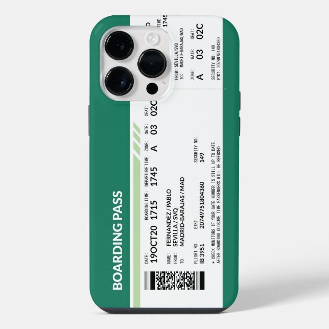 Passagem de embarque - Verde (Verso)
