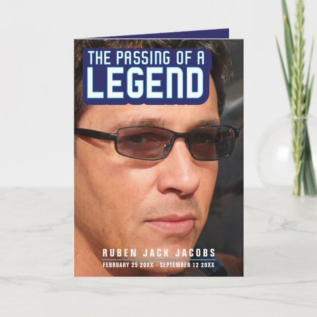 Passagem de uma legenda Programa de serviços funer (Frente)