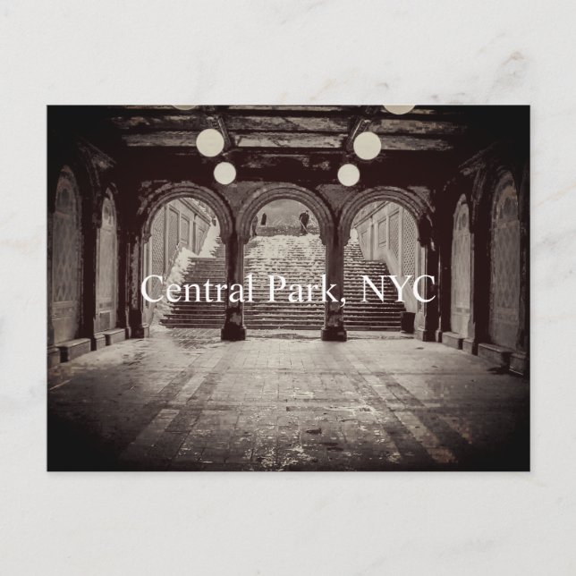 Passagem sob cartão postal Bethesda Terrace (Frente)