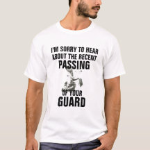 Passando a guarda a camisa engraçada do jitsu de