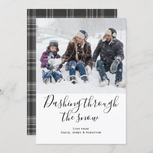Passando Pelo Cartão De Natal Da Foto Da Neve