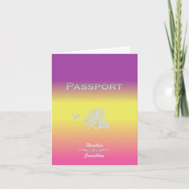 Passaporte de Convite de Destino & Hibiscus (Frente)