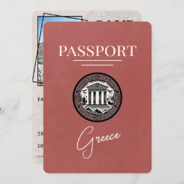 Passaporte de Grécia Light Burgundy Salve o Cartão