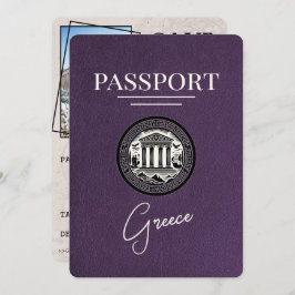 Passaporte de Grécia Roxo Violet Salve o Cartão de