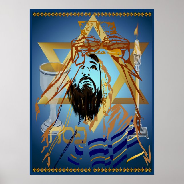 Passar sobre o Impressão azul de colagem (Frente)