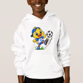 Passarinho de Desenho Animado Fofo Jogando Futebol