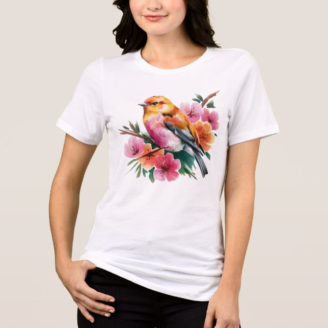 Passarinho Flor de Rosa (Frente)