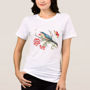 Pássaro azul em cravos
