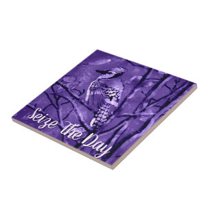 Pássaro Azul Garça Roxo Arte Abstrata Personalizad
